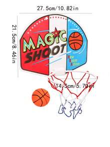 1pc Hanging Wall Mounted Basketball Hoop, No Drill Indoor Basketball Stand Inflatable Ball For Outdoor Activity - Multicolor - View 6