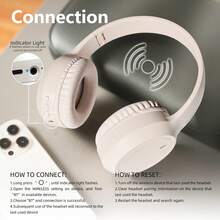 Gerripuer M2 Foldable Extendable Wireless Bluetooth Headphones, USB-C Charge, Dual Mic, Suitable For Phone, Gaming, Online Classes, Beige & Khaki Color, Affordable Gift For Valentine/New Year - Apricot - View 10