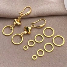 20个4/6/8/10毫米简约现代18K镀金铜、厚银和铂金光滑闭合开口圈,DIY手链、项链、耳环配件,适用于婚礼、派对和日常佩戴 - 彩色 - 查看 6