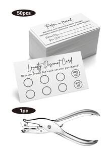 50张双面客户推荐及忠诚度奖励卡 - 通用激励卡，适用于小型企业、咖啡馆、零售店和沙龙（是提高客户留存率和推荐率的理想选择） - 彩色 - 查看 9