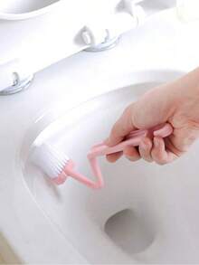 1 cây cọ toilet cán dài - Thiết kế cong hình chữ V, phù hợp với không gian hẹp, dùng để vệ sinh phòng tắm và nhà bếp, sử dụng quanh năm - Dụng cụ vệ sinh nhẹ và bền (Xanh dương/Xanh lá cây/Hồng) - A - Xem 10