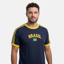 Brazil Shirt Embroidered Without State - World Cup Fan - Without State - Navy Blue - View 3