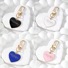 1-4pcs Minimalist Casual Imitation Shopping Bag Keychains, Round Letter & Honeycomb Print Keychains, Wavy Shopping Cart Design, Holiday Party Gifts, Suitable For Daily Use On Bags, Phones And Cars - Multicolor - View 27