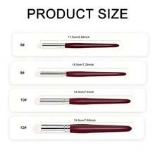 Yutiars 4pcs Round Dry Brush Set, Suitable For Miniature Painting And Craft Detail Work, Wooden Handle Design, Compatible With Models And Acrylic Paints, Ideal For Beginners And Artists, Back To School Essential - Sets - View 2