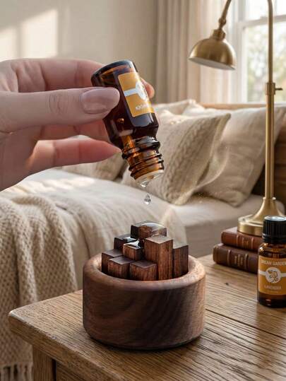 Wooden Essential Oil Diffusers Oxygen Home Fragrance Diffusers, Flameless Aroma Diffusers For Home, Living Rooms, Studies, Study, And Offices, Requiring No Batteries Or Power, Cylindrical Home Decor Item That Slowly Releases Fragrance.