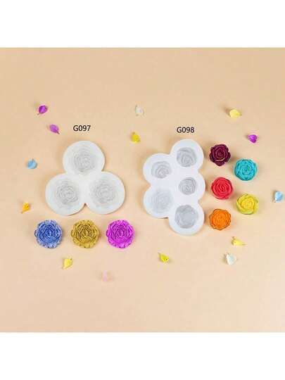 Rose & Peony Flower Scented Candle Mold, DIY Flower Resin Wax Melt Diffuser Stone Silicone Mold, Fragrance Home Decor