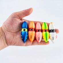 5入 45-150g 金屬慢沉路亞餌，葫蘆滑動鉤頭釣魚路亞，5色3D發光眼釣魚路亞，4.5-6.7cm 人造硬路亞 - 彩色 - 查看 10