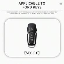 Premium Zinc Alloy Car Key Fob Cover Protector Compatible With Ford Mustang Mondeo Explorer - Hand Rope Buckle - View 5