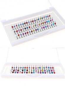 3 Rows Laser Sequin Eyelash Extensions, Colorful Butterfly Sequin, Festival Stage Makeup False Eyelashes, Colorful Makeup Eyelashes, Star & Heart - View 6