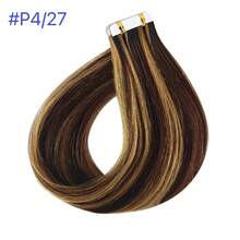 Tóc nối thẳng tự nhiên dành cho nữ, dạng băng dính P4-27, 20 miếng. - SP4/27 - Xem 4