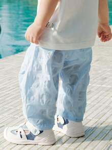 Balabala Baby Summer Anti-Mosquito Pants 2026 Soft Breathable Lightweight Cute Pants - Clear Blue - View 3