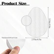8Pcs Shoe Grips On Bottom Of Shoes, Self-Adhesive Clear Non Slip Shoe Pads For Heels, Invisible Sole Protectors Guard, Pointed Toe Sole Traction Pads For Pumps, Stilettos & Dress Shoes - Default - View 2