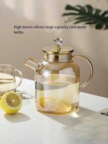 2026 New Amber Glass Cold Water Pitcher, Large Capacity Luxury Cold Water Pitcher With Diamond-Shaped Glass Drinking Set, Hot Discount - Multicolor - View 8