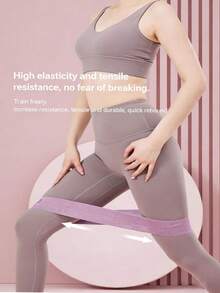 Benzi de rezistență din material textil, benzi de rezistență pentru yoga, pilates și recuperare pentru picioare și fese, benzi elastice de fitness - Multicolor - Vizualizare 9
