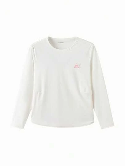 Balabala Cute Girls Long Sleeve Summer T-Shirt 2026 Quick-Dry Lightweight Breathable Sun Protection Top