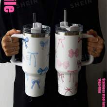 40oz First Generation Stainless Steel Insulated Car Mug With Handle, Large Capacity - Multicolor - View 2