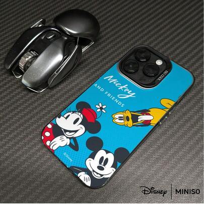 Miniso 迪士尼米奇和朋友经典蓝色手机壳，适用于 iPhone 17/17 Pro/17 Pro Max/17 Air/16/15/14/13/12/11/X 系列，iPhone 17 Pro Max 手机壳，iPhone 17 Pro 手机壳，iPhone 17 手机壳，圣诞礼物，送给女朋友