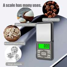 1个200克高精度多功能电子秤，珠宝秤，迷你不锈钢数字秤，口袋秤，黄金秤，便携式口袋秤，医用及珠宝电子秤，厨房秤，实用工具，厨房用品，精确测量食品配料，口袋电子秤，适用于珠宝称重，便携式 - 彩色 - 查看 6