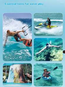 1 pieza Bolsa impermeable para teléfono, bolsa sellada impermeable, estuche impermeable para teléfono con cordón, esencial para buceo/natación/playa - Multicolor - Ver 2