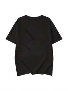 Short Sleeve T-Shirt For Women, Summer Fashion, Versatile, Loose Fitting, Round Neck Top - Black - View 4