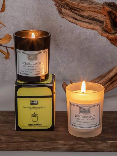 1支北欧风香氛蜡烛 - 黑白玻璃罐装蜡烛，无烟香薰蜡烛。非常适合放松和冥想；完美适用于卧室、客厅或浴室装饰、水疗中心、派对礼品、婚礼纪念品、节日礼物、野餐和母亲节装饰。