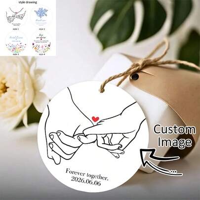 Customized Tags, Anniversary Tags, Wedding Anniversary Tags, Party, Holiday, Gathering, Wedding Tags, Gift Tags, Round Tags, Wedding Thank You Tags, Thank You Cards, Wedding Season, Confession Season, Candy Box Tags, Flower Tags, Gift Tags