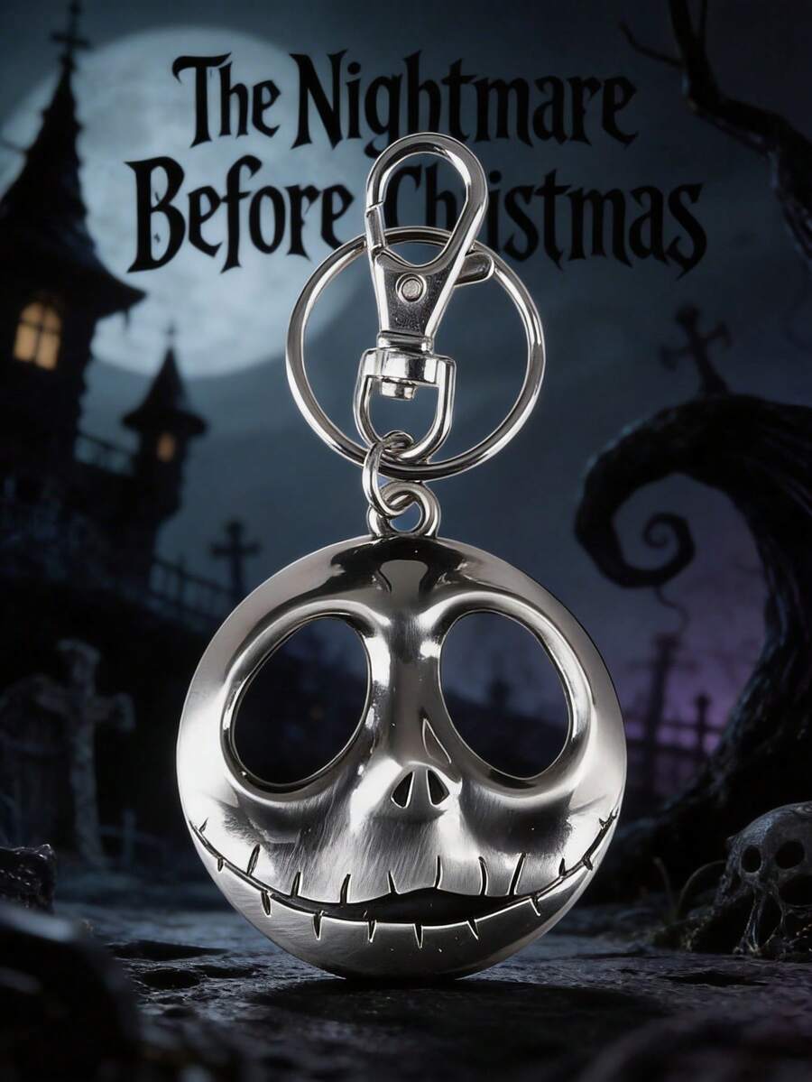 Disney 1件装《圣诞夜惊魂》官方授权3D立体人偶包夹挂件动漫人物钥匙扣动漫收藏品开云集团背包装饰杰克·斯凯灵顿礼品套装迪士尼 - A - 查看 1