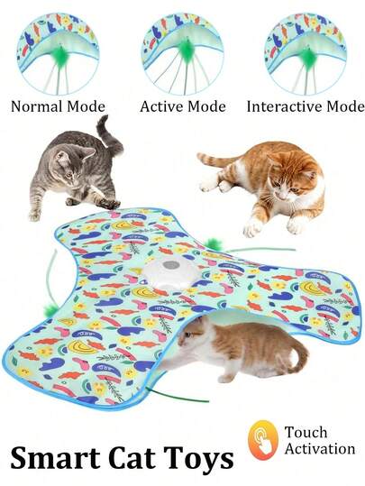 Đồ chơi tương tác trốn tìm có thể sạc lại cho mèo, que chọc ẩn được kích hoạt bằng cảm ứng để kích thích bản năng săn mồi của mèo, đồ chơi vận động bền bỉ phù hợp cho mèo trưởng thành sống trong nhà và cảm thấy nhàm chán.