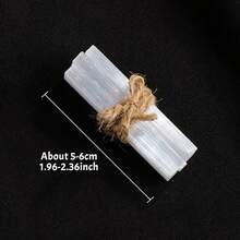 3支/套 天然透石膏晶体棒 – 白色石膏原石标本，用于灵气疗愈和能量净化 - 石膏棒3pcs一捆 - 查看 10