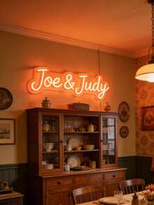 Biển hiệu đèn neon có thể điều chỉnh - Cấp nguồn bằng USB, điều khiển bằng nút bấm, thích hợp trang trí tường, tiệc tùng, Halloween, Lễ Tạ ơn, Giáng sinh, phòng ngủ, phòng khách, đám cưới, sinh nhật, phòng chơi game và nhiều dịp khác - Dễ dàng vệ sinh, có thể tái sử dụng, trang trí đẹp mắt, làm bằng thép không gỉ, kiểu dáng thời trang và dễ thương, phong cách cổ điển. - trái cam - Xem 8