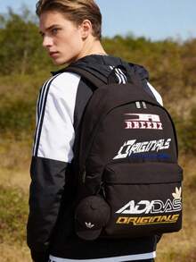 Mochila adidas de 28,5 l con correa ajustable para el hombro, cómoda, unisex, para parejas, color negro - Negro - Ver 1