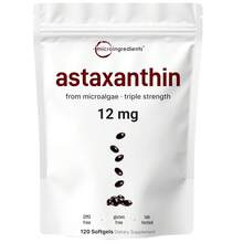 MicroIngredients Astaxanthin 12mg With MCT Oil, 60 Softgels | Fresh Microalgae Source | Triple Strength, Easy To Swallow, Non-GMO, Gluten Free, Soy Free Vitamins Supplements Chlorophyll Creatina Monohidratada Vitamins Probiotics For Women Protein Powder Quick Ship Items  Creatina Colageno - 60抽 - 查看 9