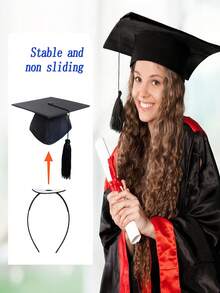 1pc/2pcs Graduation Cap Headband, Protects Your Graduation Cap, Upgraded Hat Accessory, Perfect Gift For Graduates To Give To Girls - A - View 4