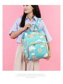 2025 New Lightweight Multifunctional Large Capacity Backpack, Fashionable Diaper Bag, Insulated Milk Storage Bag, Mommy Bag - Multicolor - View 11