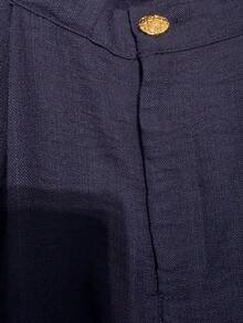 Wide-Leg Trousers With Elastic At The Back / Linen Fabric / Front Pockets / Classic SH504 Home - 寶藍色 - 查看 3