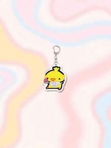 1pc Acrylic Cute Toy Bear Theme Keychain Pendant, Backpack Decor/Bag Accessory/Schoolbag Accessory/Wallet Pendant, Gift For Friends - Multicolor - View 4