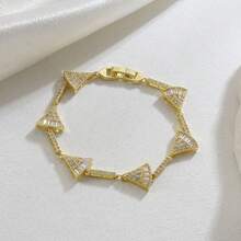 1pc Copper New Style Bracelet, Unisex Versatile Gift For Holidays - Multicolor - View 9