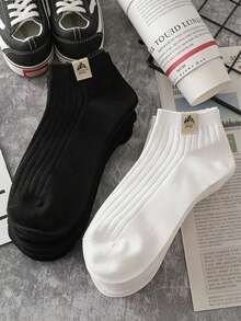 1/5 Pairs Men's Odor-Resistant Breathable Short Socks, Thin Low-Cut Ankle Socks For Spring & Summer, Sports Socks - Multicolor - View 2