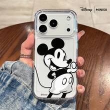 Disney Mickey Mouse Retro Black & White Design Phone Case Suitable For IPhone 17/17 Pro/17 Pro Max/17 Air/16/15/14/13/12/11/X Series Iphone 17 Pro Max Case Iphone 17 Pro Case Iphone 17 Case Stocking Stuffers The Girlfriend - Clear - View 6