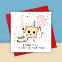 Happy 18th Birthday Greeting Card, Toast Card, Birthday Card, Congratulatory Card, Anniversary Card, Birthday Party Decoration, Friendship Card - Multicolor - View 4