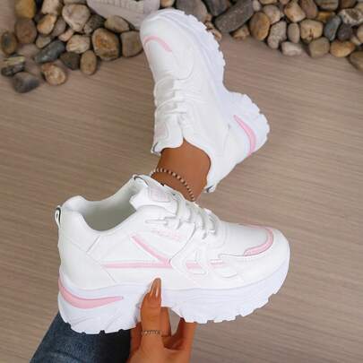 Women's Autumn/Winter New Glitter Platform Sneakers, Thick Sole Casual Fashion Versatile Running Shoes