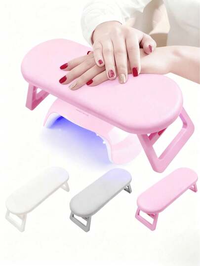 Foldable Plastic Manicure Hand Pillow, Portable Wrist Rest, Ideal For Nail Salons. Also Suitable For Christmas Decorations, Holiday Gifts, Dates, Outings, And Travels. Convenient To Carry, Easy To Store, Beautifully Packaged - Perfect For New Year, Parties, And Galas.