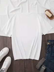 Disney Women'S T-Shirt, Short-Sleeve Top For, New Stylish Printed Casual Round-Neck Shirt For All Seasons - Vitt - Visa 2