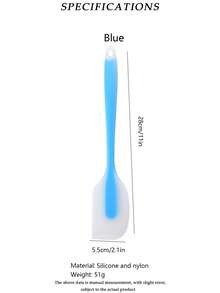 1-Piece Silicone Spatula, 3 Colors: Blue, Green, Pink, Jam Spreader, Heat-Resistant Cream Scraper, Mixing And Baking Tool, Kitchen Utensil, Apartment Essential, Food Contact , Made Of Silicone - View 11