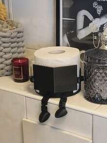 1个新奇椅形厕纸架，防水ABS树脂创意纸巾盒，浴室装饰配件，男女通用，适合圣诞节、情人节、生日、周年纪念日、愚人节、感恩节等节日，趣味恶搞礼物 - 彩色 - 查看 4