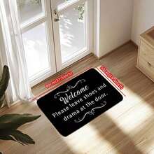1pc Welcome Please Leave Shoes Letter Printed Doormat - Modern Minimalist Style Personalized Fast Drying Absorbent Entrance Rug - Anti-Slip Indoor Floor, Washable, Resistant, Easy To Clean - Suitable Various Scenes Such As Living Room, Bedroom, Kitchen, Bathroom, And Parties, Gatherings, Festival Gifts - Carpet, Doormat, Kitchen, Area Rug, Small Rug, Bath, Decorative Rug, Home Decor, Bathroom ,Room Decor,Kitchen Mats For Floor,Kitchen Deccor,Kitchen Rugs,Easter Decorations,Rugs For Livingroom,Kitchen Mat,Bathroom Deccor,Laundry Room Accescories,Door Mat, Welcome Mat, Floor Mat, Entrance Mat, Doormat, Non-Slip Mat, Kitchen Mat, Bathroom Mat, Outdoor Mat, Indoor Mat, Washable Mat, Rubber Mat, Area Rug, Front Door Mat, Farmhouse Mat - Nhiều màu - Xem 3