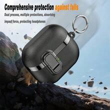 三星 Galaxy Buds3/Buds3 Pro 专用皮革纹理保护套（1 套），透明电镀材质，带锁扣 - 彩色 - 查看 6