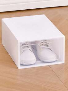 8/12个装可堆叠衣柜鞋盒，节省空间的可折叠鞋架，用于衣柜整理，透明设计的运动鞋收纳盒，高品质鞋架，适用于家庭和宿舍，多功能鞋盒，可存放运动鞋和日常鞋履，结构坚固，易于取用的盖子，轻便实用，是小空间和多隔层收纳方案的理想之选。 - 彩色 - 查看 6