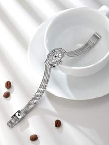1 件女士简约奢华休闲腕表，适合作为礼物或日常佩戴 - 均碼 - 查看 6