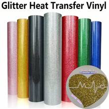CHEONET Glitter Heat Transfer Vinyl Roll - Vibrant Multi-Color Heat Transfer Vinyl For DIY Fabric Name Tags, T-Shirts And Party Decorations, Easy To Cut, Perfect Iron-On Vinyl For DIY Fabric Projects And Garment Design - Multicolor - View 2